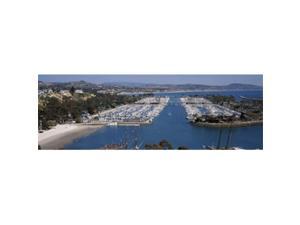 Panoramic Images PPI125081L High angle view of a harbor  Dana Point Harbor  Dana Point  Orange County  California  USA Poster Print by Panoramic Images - 36 x 12