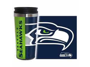 Seattle Seahawks Travel Mug - 14 oz Full Wrap - Hype Style Seattle Seahawks Travel Mug - 14 oz Full Wrap - Hype Style