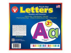 (3 Pk) 3In Punch Out Letters Rainbow (3 Pk) 3In Punch Out Letters Rainbow