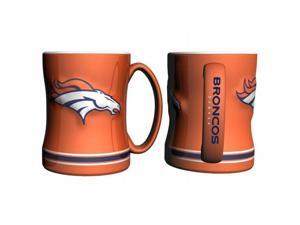 Denver Broncos Coffee Mug - 14oz Sculpted Relief - Orange Denver Broncos Coffee Mug - 14oz Sculpted Relief - Orange