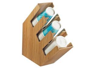 4.5W x 17D x 16.25H 3 Section Bamboo Cup and Lid Holder 1 Ct 4.5W x 17D x 16.25H 3 Section Bamboo Cup and Lid Holder 1 Ct