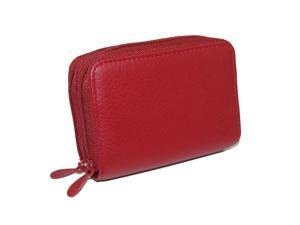 Buxton Womens Leather Mini Accordion Wizard Wallet, Red Buxton Womens Leather Mini Accordion Wizard Wallet, Red