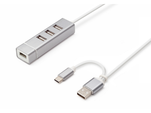 USB2.0 + Type-C 3.1 to USB 4 Ports Hub OTG Supported for USB C Type Nexus 5X, Nexus 6P, OnePlus 2, Apple New MacBook 12inch, ChromeBook Pixel, Asus Zen AiO Pro and more