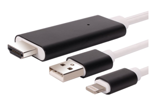 HDMI Adapter Cable, 6.4ft Apple 8-Pin to 1080P HDMI Video AV Cable Connector with USB Charging Cable for iPhone 5 5S 5C 6 6S Plus HDMI Adapter Cable, 6.4ft Apple 8-Pin to 1080P HDMI Video AV Cable Connector with USB Charging Cable for iPhone 5 5S 5C 6 6S Plus