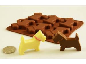 Little Scottie Scotty Dogs Chocolate Mold Silicone Mould Cupcake Topper Cake Pan