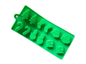 Mini Christmas tree Snowman Sock Wand Silicone Cake Mold Pan 88x39x059 Color At Random