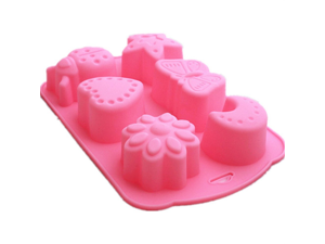 6 Cavity Insects Butterfly Moon Star Shaped 3D Silicone Cake Fondant Chocolate Ice Cube Soap Decorating Baking Tray Mold