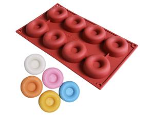1 pcs 8 Cavity Silicone mini Donut Pan Muffin Cups Cake Baking Ring Biscuit Mold