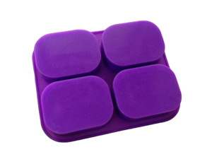 Silicone Soap Mold Angel Pattern 4hole Rectangular Handmade Soap Making DIY Mould Accessory Purple