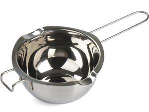Stainless Universal Double Boiler  for Butter Chocolate Cheese Caramel  Double Boiler Universal Insert 2 Cup Stainless Steel Melting Pan