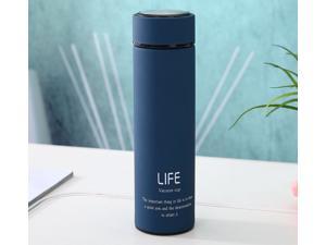 LIFE Vacuum Insulated Stainless Steel Water Bottle Double Walled Thermos with Lanyard Frosted Matte Flask