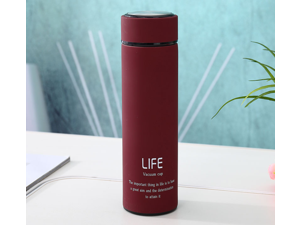 LIFE Vacuum Insulated Stainless Steel Water Bottle Double Walled Thermos with Lanyard Frosted Matte Flask