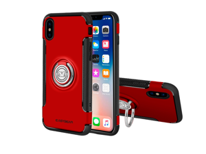 For Iphone X CaseIphone X Protective Cover With Magnetic Car Mount With Grip Rotating Ring Holder Stand For IphoneX Cases