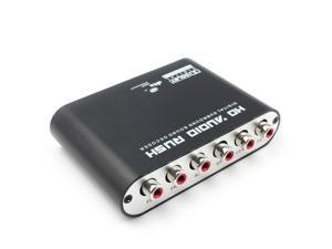 5.1 Rush Digital Sound Decoder DTS / AC3 Dolby SPDIF Input to channel Digital Audio Converter with  Optical SPDIF Coaxial Dolby AC3 DTS stereo(R/L) to 5.1CH Analog Audio (6RCA Output)