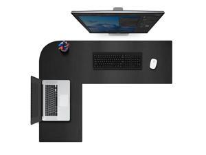 L Shaped Desk Pad - Multipurpose Waterproof Office Leather Desk Mat and Reversible Corner Desk Blotter Pad -(43.3+51.2) L 15.7W L-Shaped Corner Desk Pad Protector (Black) L Shaped Desk Pad - Multipurpose Waterproof Office Leather Desk Mat and Reversible Corner Desk Blotter Pad -(43.3+51.2) L 15.7W L-Shaped Corner Desk Pad Protector (Black)