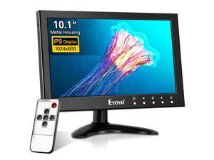 10 Inch IPS CCTV Monitor HDMI Display, EYOYO 1080x600 HD Portable LCD Monitors Screen with HDMI/AV/VGA/USB/BNC Input for PC/DVR/DVD/Home Office Surveillance Secure System Built-in Dual Speakers
