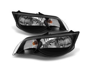For 2003 2004 2005 2006 2007 Saturn ION Black Left + Right Side Headlights Front Lamps Assembly Set Pair For 2003 2004 2005 2006 2007 Saturn ION Black Left + Right Side Headlights Front Lamps Assembly Set Pair