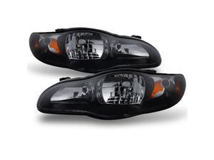 For Chevy Monte Carlo Sport Coupe Black Smoke Headlight Front Lamp Replacement Left + Right Pair For Chevy Monte Carlo Sport Coupe Black Smoke Headlight Front Lamp Replacement Left + Right Pair