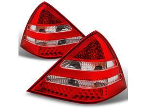 For Mercedes Benz R170 SLK Class Red Clear Rear LED Tail Lights Brake Lamps Replacement Left + Right For Mercedes Benz R170 SLK Class Red Clear Rear LED Tail Lights Brake Lamps Replacement Left + Right