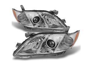For Toyota Camry Chrome Clear Projector Headlights Front Lamps Replacement Left + Right Pair Set For Toyota Camry Chrome Clear Projector Headlights Front Lamps Replacement Left + Right Pair Set