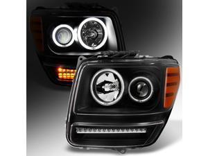 For 2007 2008 2009 2010 2011 Dodge Nitro Dual CCFL Halo Black Projector Full LED Turn Signal Headlights For 2007 2008 2009 2010 2011 Dodge Nitro Dual CCFL Halo Black Projector Full LED Turn Signal Headlights
