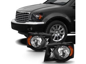 For 2007 2008 2009 Chrysler Aspen Matte Black Headlights Headlamps LH Left & RH Right Side Pair Assembly For 2007 2008 2009 Chrysler Aspen Matte Black Headlights Headlamps LH Left & RH Right Side Pair Assembly