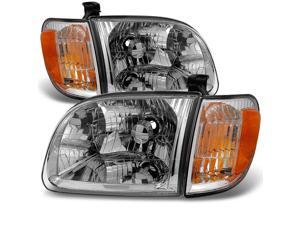 For 2000 2001 2002 2003 2004 Toyota Tundra Regular | Access Cab Headlights w/ Corner Lights LH + RH Pair For 2000 2001 2002 2003 2004 Toyota Tundra Regular | Access Cab Headlights w/ Corner Lights LH + RH Pair