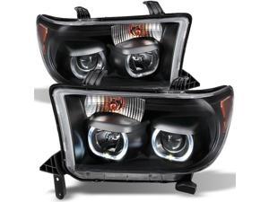 For Toyota Tundra Pickup Black *Exclusive* Halo Projector Ultra Bright SMD DRL LED Headlights Lamps For Toyota Tundra Pickup Black *Exclusive* Halo Projector Ultra Bright SMD DRL LED Headlights Lamps
