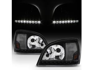 For Black 2000 2001 2002 2003 2004 2005 Cadillac Deville Left+Right Side Headlights Headlamps Set For Black 2000 2001 2002 2003 2004 2005 Cadillac Deville Left+Right Side Headlights Headlamps Set