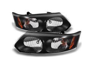 For Saturn Ion 4 Door Sedan Black Headlights Head Lamps Driver Left + Passenger Right Side Replacement For Saturn Ion 4 Door Sedan Black Headlights Head Lamps Driver Left + Passenger Right Side Replacement