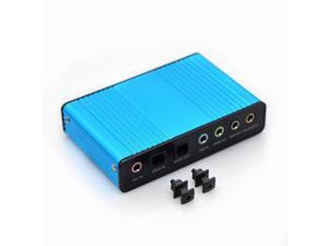 Blue 6 Channel External Sound Card 5.1 Surround Sound USB 2.0 External Optical S/PDIF Audio Sound Card Adapter for PC Laptop Blue 6 Channel External Sound Card 5.1 Surround Sound USB 2.0 External Optical S/PDIF Audio Sound Card Adapter for PC Laptop