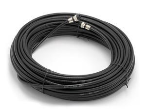 50' Feet, Black RG6 Coaxial Cable (Coax) | With Weather Booted Connectors 50' Feet, Black RG6 Coaxial Cable (Coax) | With Weather Booted Connectors