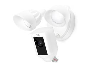 RING Floodlight Cam Wired Plus Motion-Activated 1080p HD White