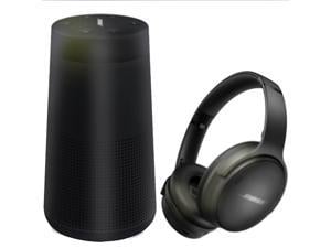 Bose SoundLink Revolve Bluetooth Speaker Triple Black with Bose QuietComfort 45 NoiseCanceling Wireless OverEar Headphones Triple Black