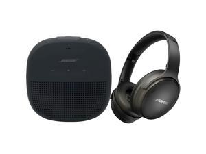 Bose QuietComfort 45 NoiseCanceling Wireless OverEar Headphones Triple Black and Bose Soundlink Micro Bluetooth Speaker Black