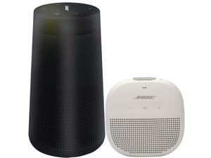 Bose SoundLink Revolve Bluetooth Speaker  Triple Black with Bose Soundlink Micro Bluetooth Speaker Smoke White
