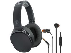 Skullcandy Hesh ANC Noise Canceling OverEar Wireless Headphones True Black with JBL T110 in Ear Headphones Black