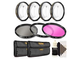 Vivitar 67mm Filter Kit + 67mm Macro Kit with 3pc Cleaning Kit for 67mm Lenses