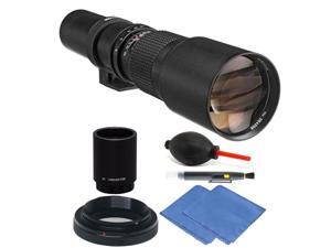 Bower 500mm / 1000mm f/8 Telephoto Lens for Canon EOS 80D 70D 60D + 2X Converter + Accessory Kit Bower 500mm / 1000mm f/8 Telephoto Lens for Canon EOS 80D 70D 60D + 2X Converter + Accessory Kit