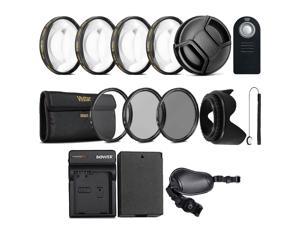 58mm Lens Accessory Kit Bundle with Replacement LP-E10 Battery for Canon EOS 1100D 1200D Rebel T5 T3