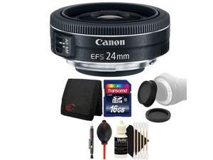 Canon EFS 24mm f28 STM Wide Angle Lens with Ultimate Accessory Bundle for Canon EOS Rebel T3 T3i T4i T5 and T5i