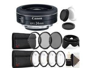 Canon EFS 24mm f28 STM Lens with Accessories For Canon EOS Rebel T3 T3i T5 T5i and SL2