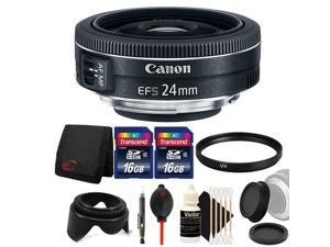 Canon EFS 24mm f28 STM Wide Angle Lens with Accessory Kit for Canon EOS Rebel T3 T3i T4i T5 and T5i