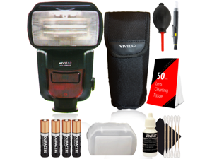 Vivitar DF-864 Speedlight Flash with Accessory Kit for Nikon D7100 and D7200