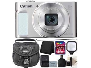 Canon PowerShot SX620 HS 20.2MP Digital Camera Silver with 64GB Accessory Bundle