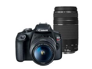 Canon EOS Rebel T7 241MP DSLR Camera with Canon 1855mm IS II  Canon EF 75300mm f4056 III Lens