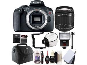 Canon EOS Rebel T7 DSLR Camera with 1855mm Lens  SF4000 Flash Accessory Kit