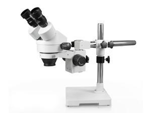 0.7X—4.5X Zoom Range Top & Bottom LED Illumination Vision Scientific VS-2F Trinocular Zoom Stereo Microscope 10x Widefield Eyepiece Track Stand 7X—45x Magnification Range 