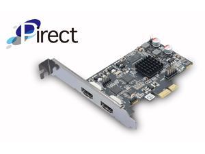 Pirect Uldra-P60 Video Capture card, True 60fps recording and streaming @1080p, Ultra low latency preview, H.264/AVI software encoding, PCI-Express x1