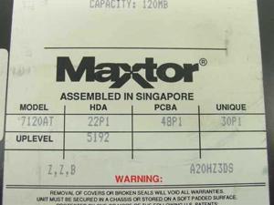 maxtor personal storage 3200 model ul100e0020101